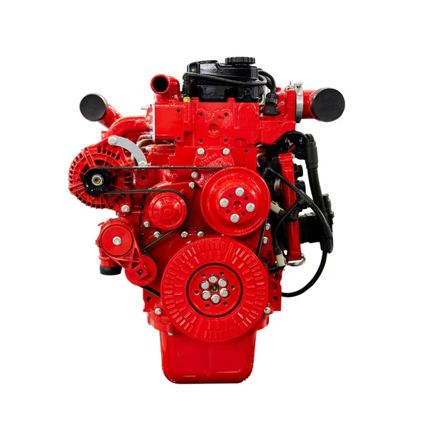 Nieuwe Krachtige Diesel Car Engine Geïsoleerd Witte Backgroun — Stockfoto