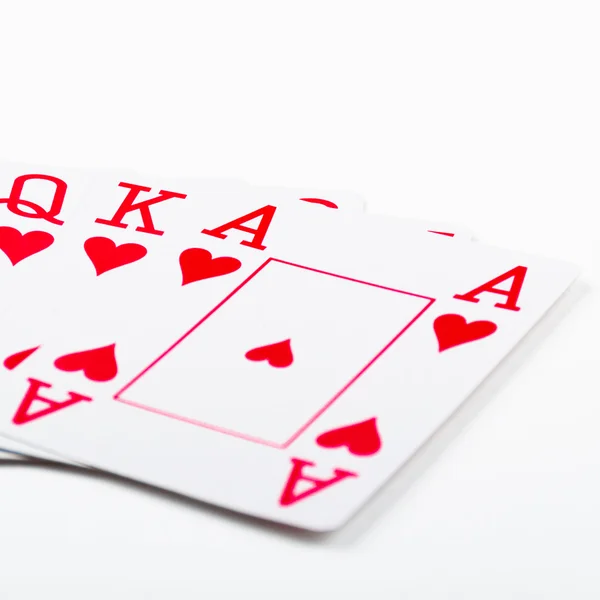 Royal flush playing cards — Stock Photo, Image