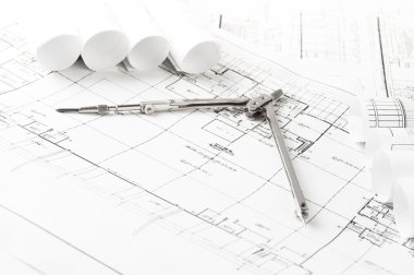 mimari planları ve ev planları ve rulo