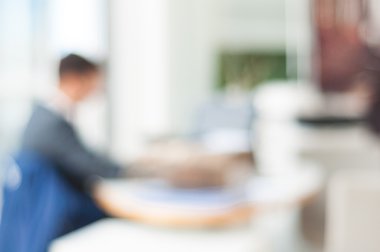 bulanık office arka plan, bilgisayar ofis çalışanı
