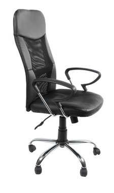 Siyah ofis iplik koltuğu
