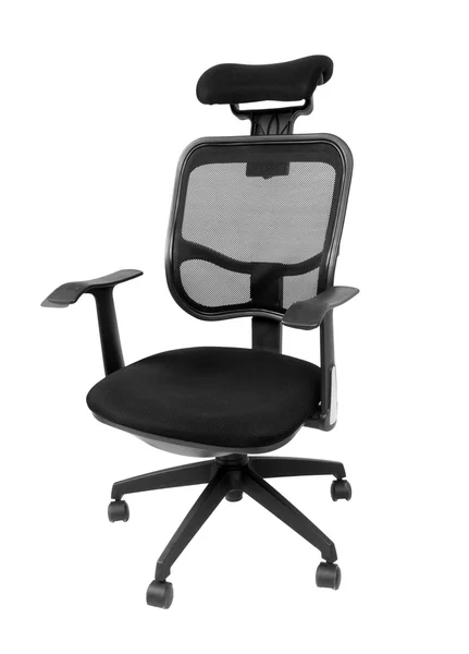 Rotující černá kancelářská židle — Stock fotografie