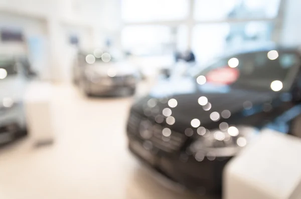 Wazig nieuwe auto dealer plaats — Stockfoto