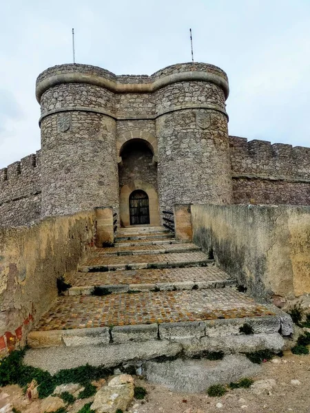 Zamek Chinchilla Hiszpański Castillo Chinchilla Zamek Chinchilla Monte Aragn Hiszpania — Zdjęcie stockowe