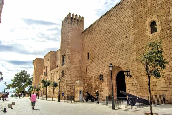 Almudaina Királyi Palotája Spanyol Palacio Real Almudaina Palma Mallorca Majorca — Stock Fotó