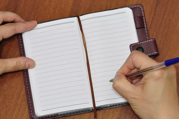 Caderno e caneta . — Fotografia de Stock