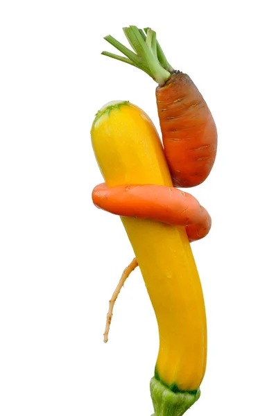 Morötter och zucchini. — Stockfoto