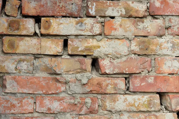 A rachadura na parede de tijolos . — Fotografia de Stock