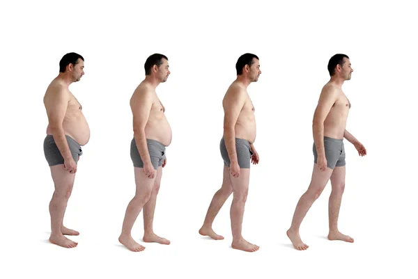 饮食重量损失转换概念 — 图库照片