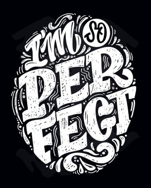 İlham verici, sevimli el yazısı, harf posteri. Pankart, t-shirt tasarımı ve kartpostalla ilgili sanat eserleri..