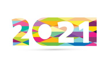 Yeni yılın kutlu olsun. Hoş bir davetiye kartı. Yeni 2021 - kutlama etiketi.