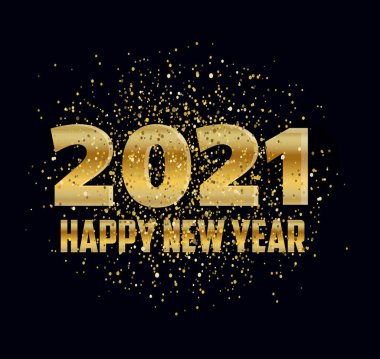 Yeni yılın kutlu olsun. Hoş bir davetiye kartı. Yeni 2021 - kutlama etiketi.