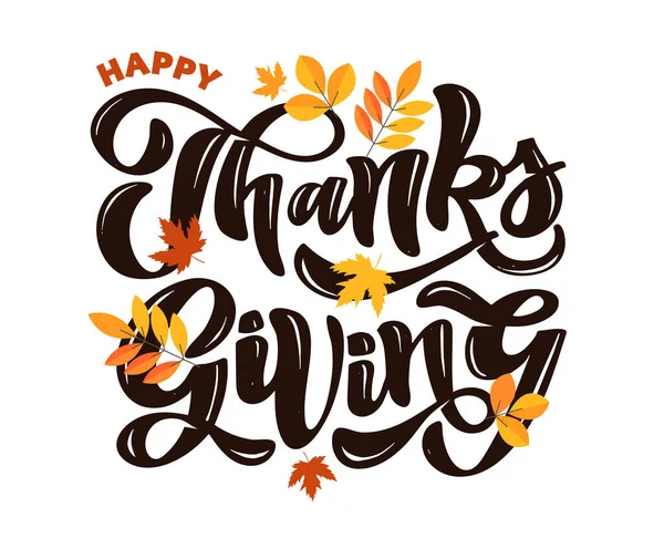 Glad Thanksgiving Day Söt Handritad Klotter Etikett Var Thenkful Tacka — Stock vektor