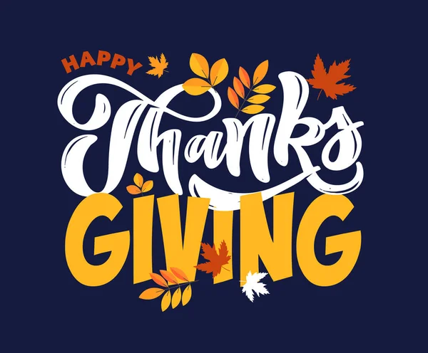 Glad Thanksgiving Day Söt Handritad Klotter Etikett Var Thenkful Tacka — Stock vektor