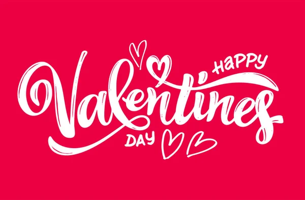 Cute Hand Drawn Doodle Lettering Happy Valentines Day Love You — Stock Vector