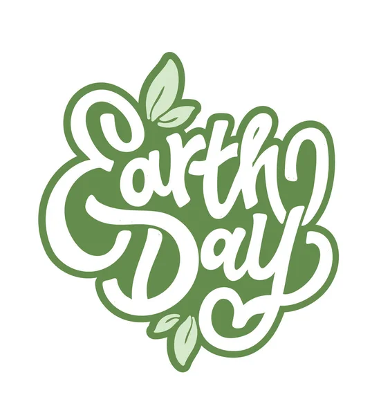 Inspiration Schriftzug Zitat Über Earth Day Und Ökologie Schriftzug Kunstposter — Stockvektor