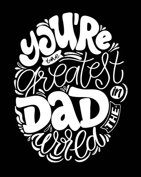 Happy Father Day Γράμματα Τυπογραφία Για Καρτ Ποστάλ Κάρτα Πρόσκληση — Διανυσματικό Αρχείο