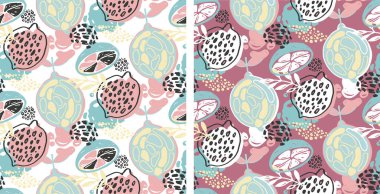 Limonlu turunçgil desenli arka plan. Limonata sanat etiketi. Güzel el çizimi yaz şablonu. Yeni model sanat. Tişört tasarım etiketi.