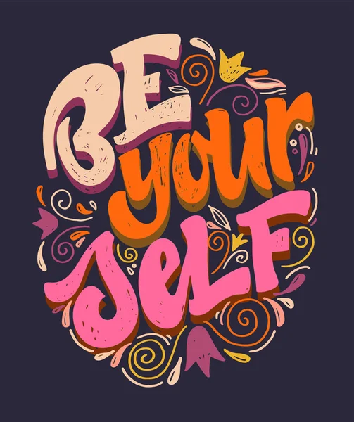 Motivasyon harfi. Güzel el çizimi karalama etiketi. Poster, web, tişört tasarımı.