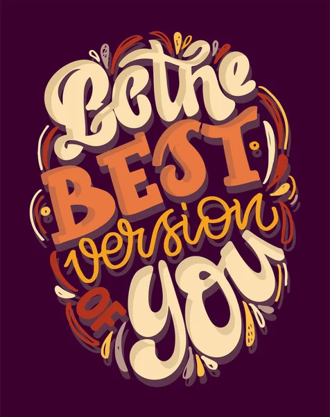 Motivatie Hand Getekend Doodle Belettering Poster Het Leven Lettering Voor — Stockvector