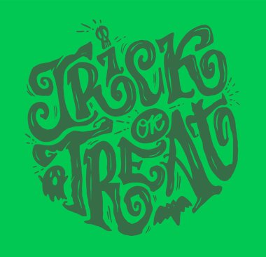 Cadılar Bayramı el yazısı karalama yazısı alıntısı. Tişört tasarımı, kupa baskısı, çanta baskısı, kıyafet modası. % 100 elle çizilmiş vektör resmi.