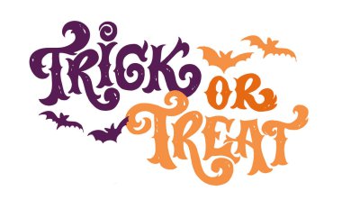 Cadılar Bayramı el yazısı karalama yazısı alıntısı. Tişört tasarımı, kupa baskısı, çanta baskısı, kıyafet modası. % 100 elle çizilmiş vektör resmi.