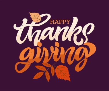 Şükran Günü 'n kutlu olsun. Minnettar ol. Sevimli ol. Tişört izi, kupa, çanta için. % 100 elle çizilmiş vektör