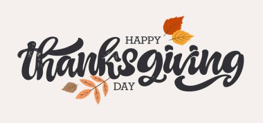 Şükran Günü 'n kutlu olsun. Minnettar ol. Sevimli ol. Tişört izi, kupa, çanta için. % 100 elle çizilmiş vektör