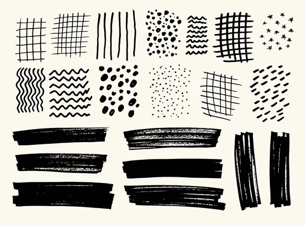 Trendy abstract hand drawn doodle template, vector background. Social media template design elements.