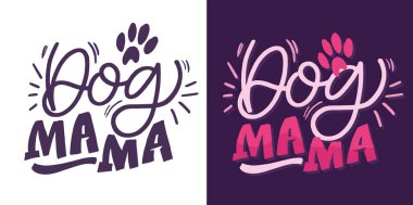 Evcil hayvan severlerle ilgili komik el karalamaları. Tişört tasarımı, kupa baskısı, çanta baskısı, kıyafet modası. % 100 elle çizilmiş vektör resmi.