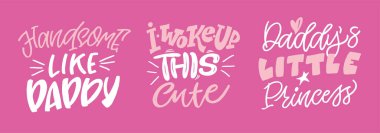 Küçük bebek hakkında alıntılar yapan güzel el çizimi harfler. Tişört tasarımı, kupa baskısı, çanta baskısı, kıyafet modası. % 100 elle çizilmiş vektör resmi.