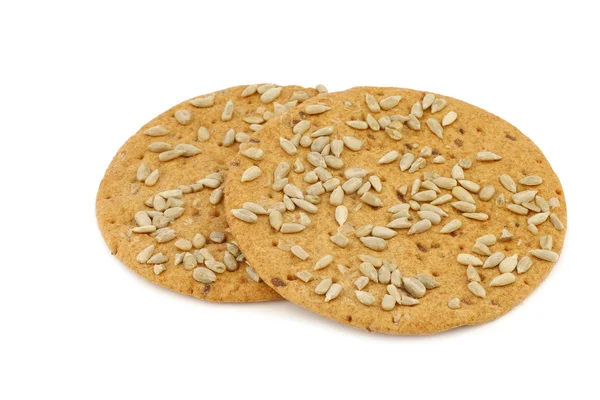 Crispy spelt crackers with sunflower seeds — Stock Photo, Image