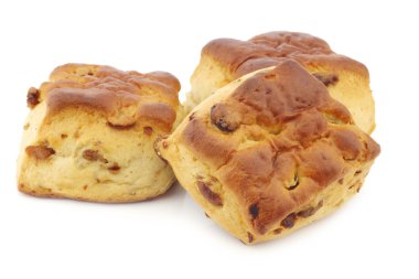 traditional english scones with raisins clipart