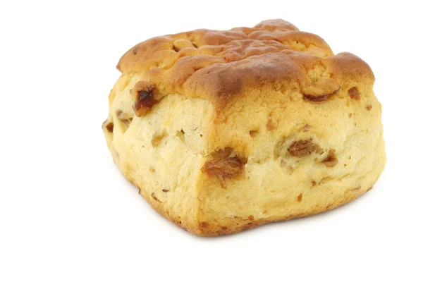 Traditionele Engelse scone met rozijnen — Stockfoto