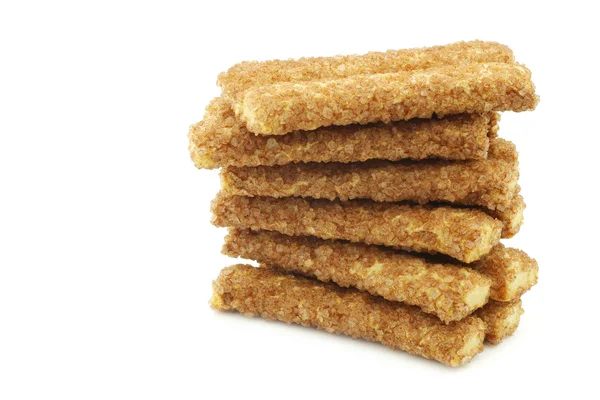 Freshly baked cinnamon sticks — Stock Photo, Image