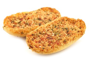 sarımsak ve otlar ile İtalyan taze pişmiş ekmek