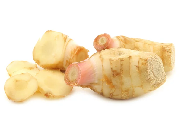 Kousky galangal bylina (siamská ginger) — Stock fotografie