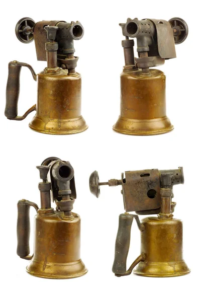 Old Antique Blowtorches White Background — Stock Photo, Image