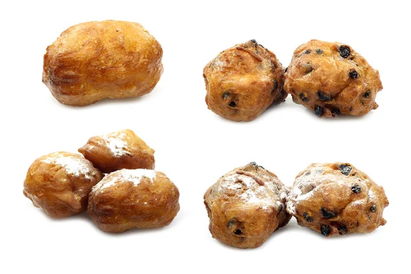 Frisch Gebackene Traditionelle Holländische Olivenbollen Und Einige Mit Strömungen Und — Stockfoto