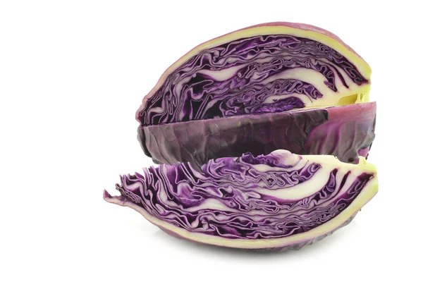 Freshly harvested red pointed cabbage — Stock Photo, Image