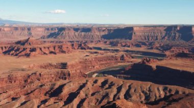 Panorama Colorado Nehri Kanyonu High View Point 'ten Deadhorse Ulusal Parkı' nda