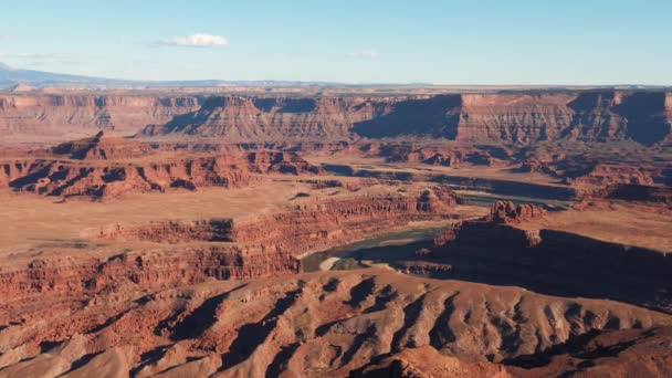 Panorama Colorado River Canyon In Deadhorse National Park From High View Point — Stock video