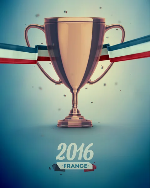 Copa de oro de fútbol — Vector de stock