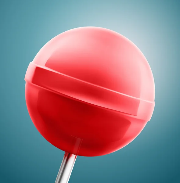 Lollipop rojo Primer plano — Vector de stock