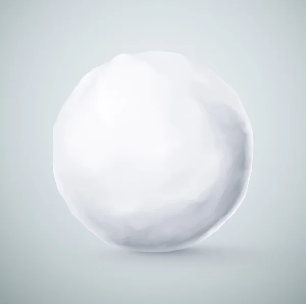 Bola de nieve aislada — Vector de stock