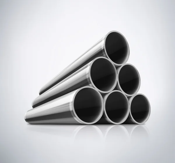 Pilha de tubos de metal —  Vetores de Stock
