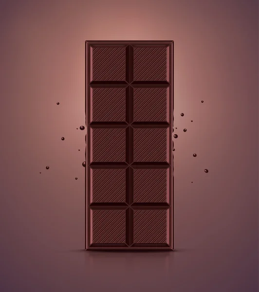 Barra de chocolate — Vector de stock