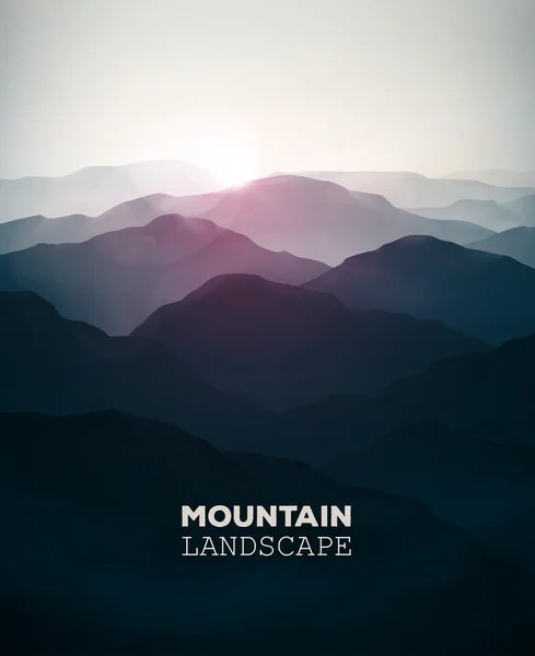 Paysage de montagne — Image vectorielle