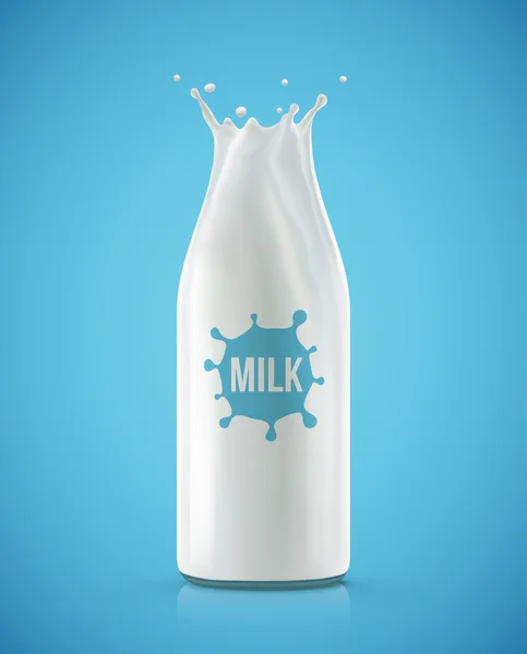 Botella de leche — Vector de stock