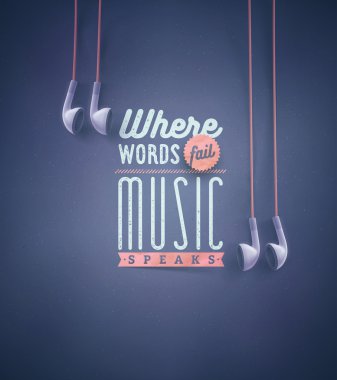 Müzik tırnak için şablon